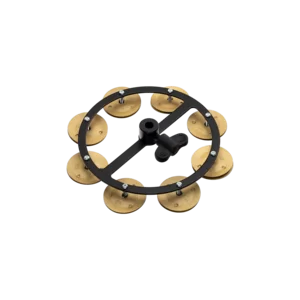 Walnut Brown NOT MADE IN CHINA 2-YEAR WARRANTY TA2VM-WB Meinl Percussion Tambourine with Wood Frame Double Row Dual Hammered Steel and Brass Jingles 
