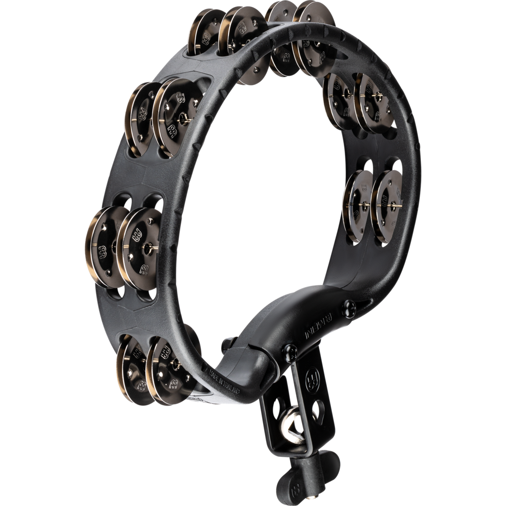 ABS plastic with Nickel Plated Steel Jingles Meinl Percussion HTMT2BK Tambourine 2 rows to be Black 