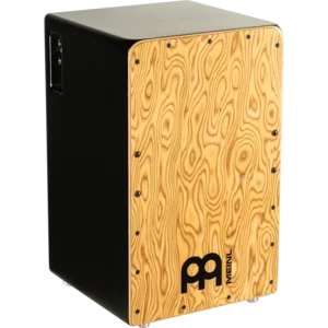 NOT MADE IN CHINA 2-YEAR WARRANTY Makah Burl Frontplate/Baltic Birch Body Woodcraft Professional Meinl Pickup Cajon Box Drum with Internal Strings for Snare Effect PWCP100MB 
