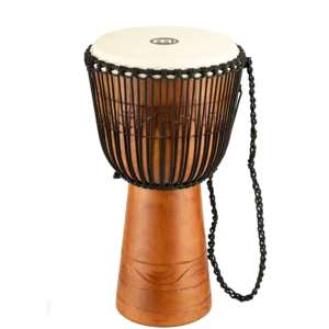 Brown Meinl Percussion ADJ2-XL+BAG African Style Rope Tuned 13-Inch Wood Djembe with Bag 