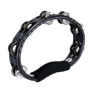 Meinl Percussion TMT2BK Mountable ABS Plastic Tambourine with Steel Jingles Black 
