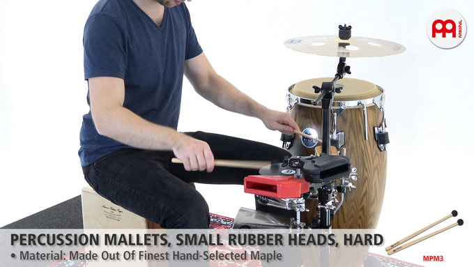 Percussion Mallets, Small Rubber Head, Hard, Pair video