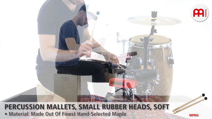 Percussion Mallets, Small Rubber Head, Soft, Pair video