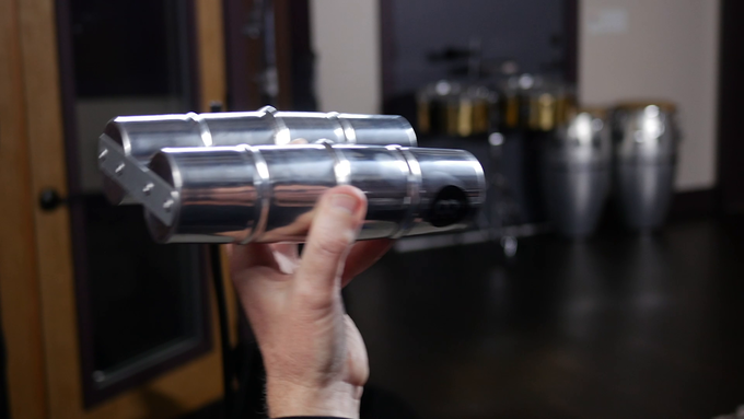 Aluminum Samba Shaker, Double, Small video