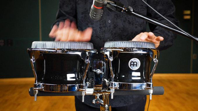 Fiberglass Bongo, REMO® Black Calfskin Skyndeep® Head video