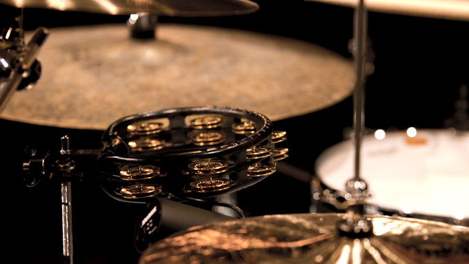 Mountable Molded ABS Tambourine, Black, Solid Brass Jingles video