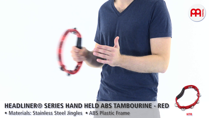 Molded ABS Tambourine, Red, Stainless Steel Jingles video