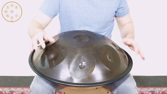 Integral D Handpan, 8 notes, Black video