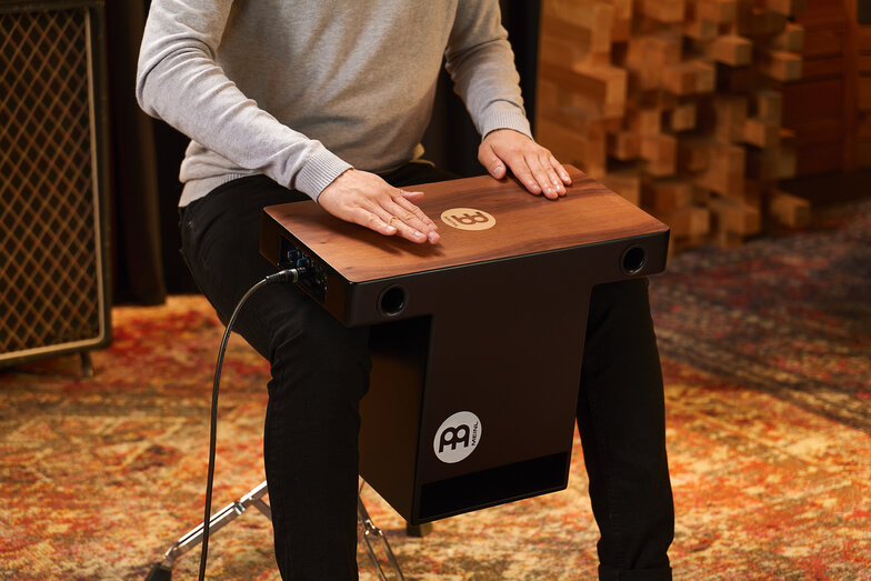 Cajon Pickup avec microphone Micro Amplificateur Instrument de musique  Percussion Tambour Instrument de musique A